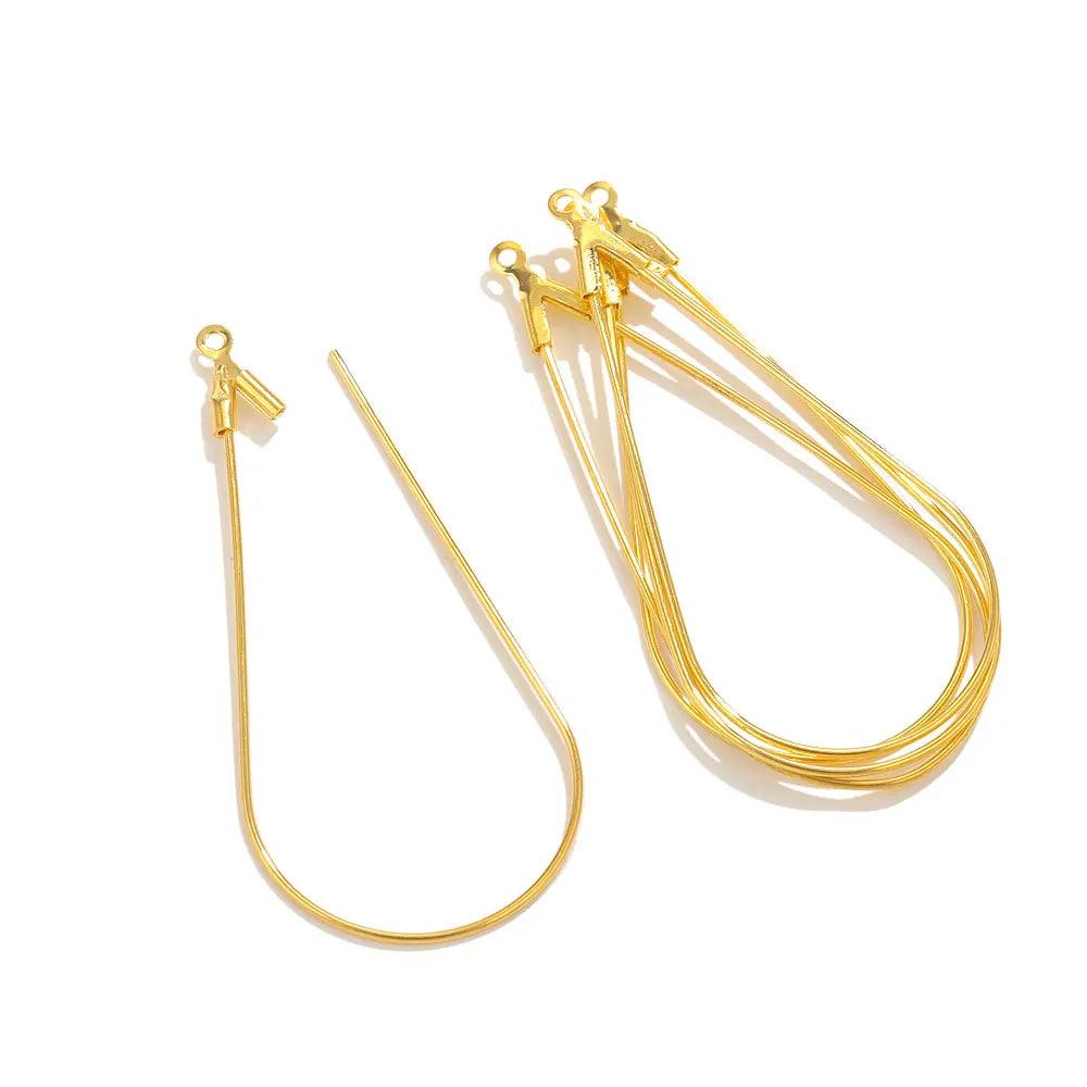 10pcs Copper Earring Hoops Teardrop Beading Hoop Earring For DIY Earring Making Supplies Jewelry Findings Accessories Parts Bulk