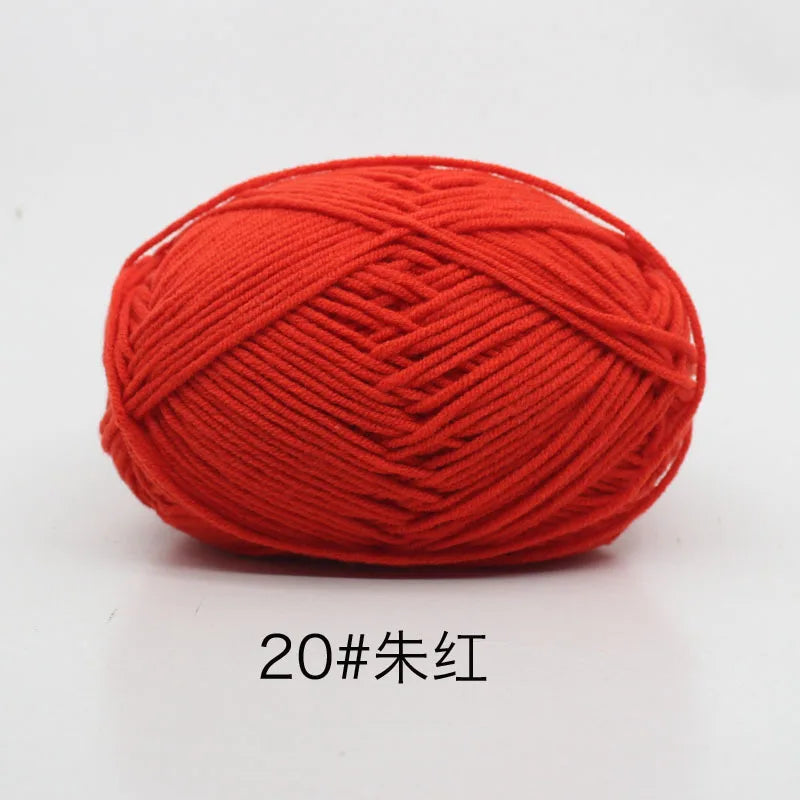 4ply Milk Cotton Knitting Yarn Set for Crochet Crafts and DIY Projects