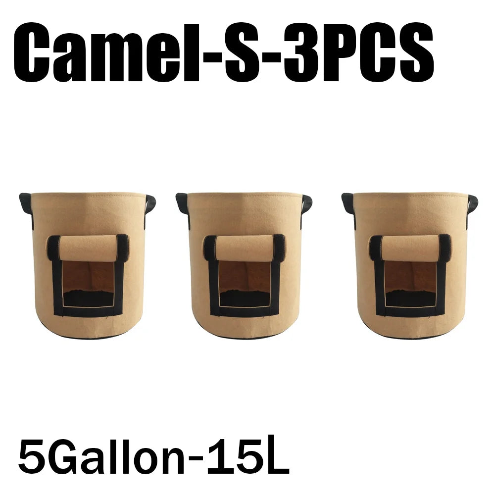 3Styles Felt plant grow bags nonwoven fabric garden potato pot greenhouse vegetable growing bags moisturizing vertical tools