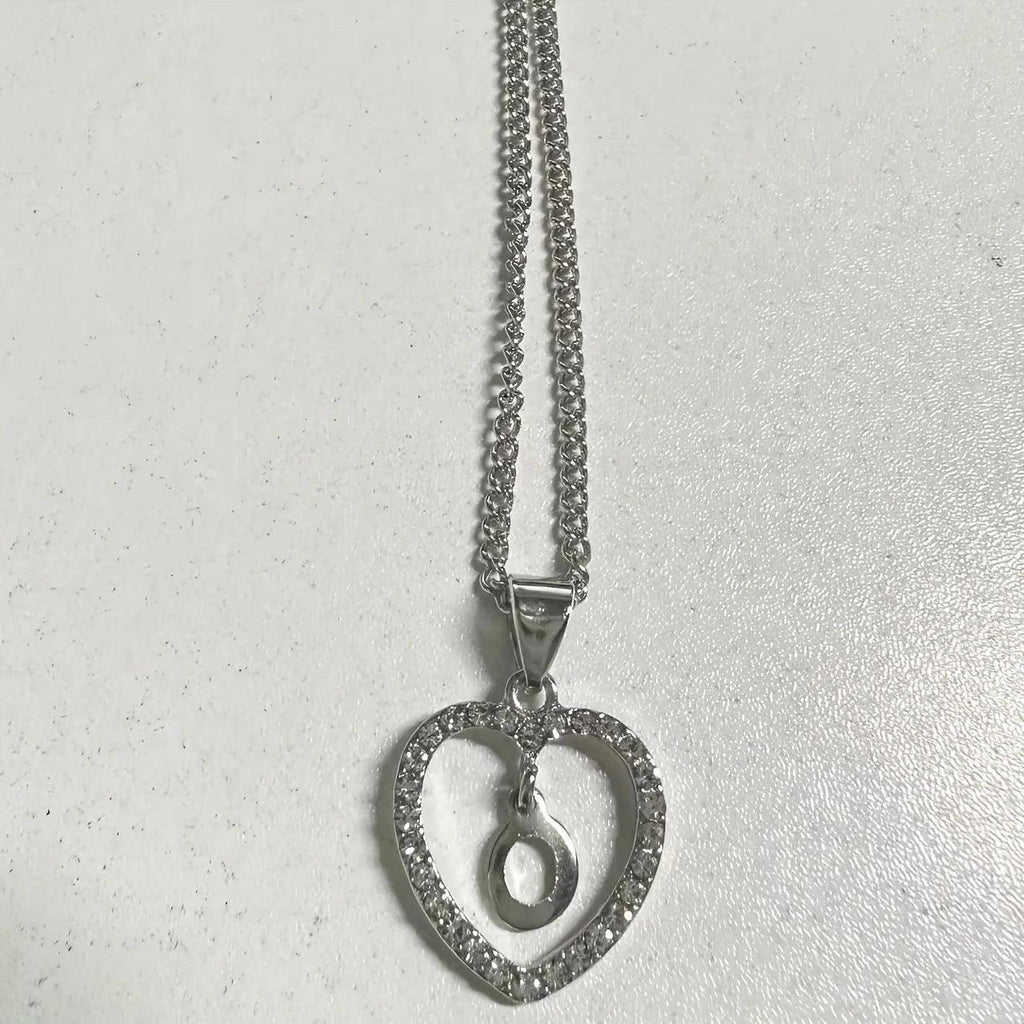 Bohemian Style Heart-shaped Letter Pendant Necklace, Wedding Party Gift For Men And Women,Delicate Gift for Men And Women