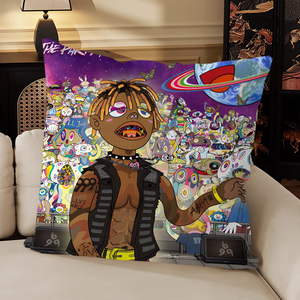 The Party Never Ends Pillow Case Sofa Living Room Headboard Bedroom Backrest Cushion Square J-Juice W-Wrlds Cushion Nap Time