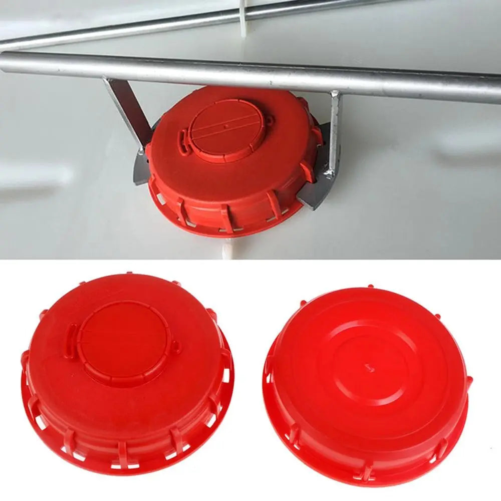 IBC Tank Lid Water Liquid Tank Cap with Gasket Inner Dia 163mm Good Sealing Red Cover with Breathing Hole for IBC Water Tank