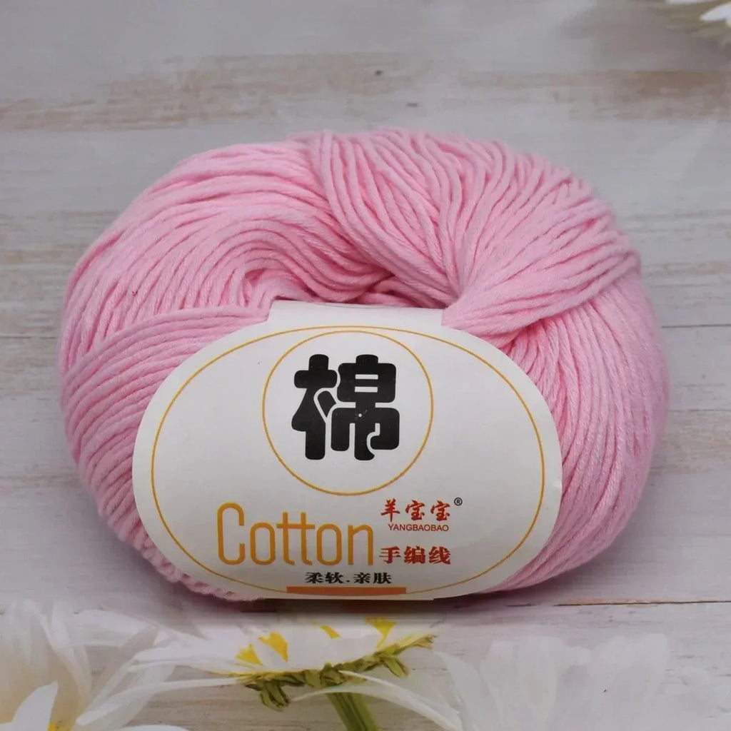 100 Percent Cotton Soft Combed Hand Knitting Crochet Yarn Natural Pure Color Thread 50g 125m