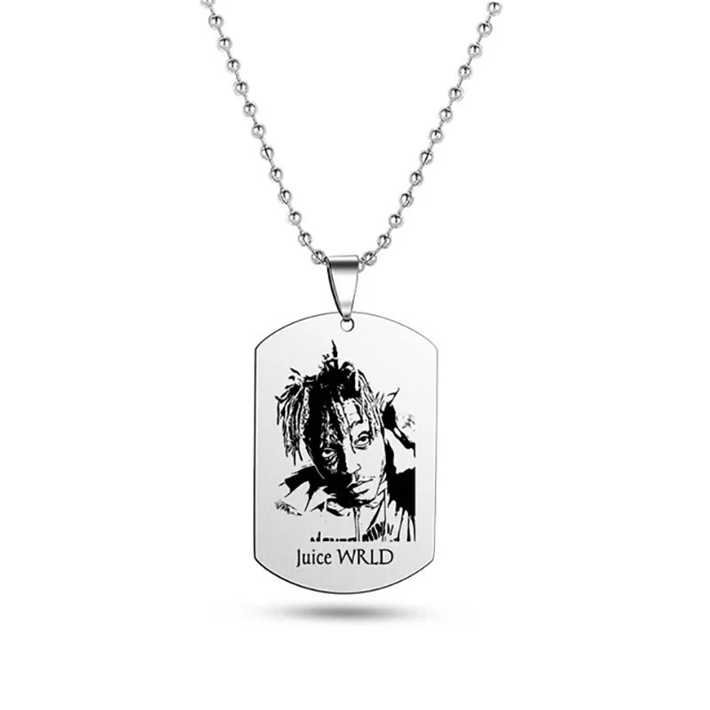 Hip Hop Rapper Juice WRLD 999 Pendant Necklace Stainless Steel Necklace For Women Man Fans Fashion Jewelry Gift