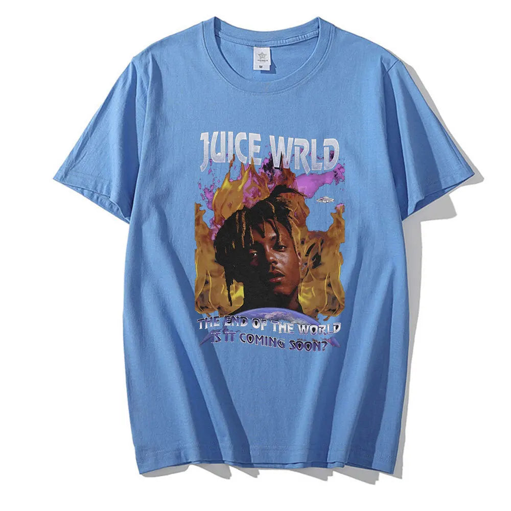 Rapper Juice Wrld 999 Short T Shirt Men's Women's Letter Printed Tshirts Y2k Casual Fashion Sportswear Summer Clothing