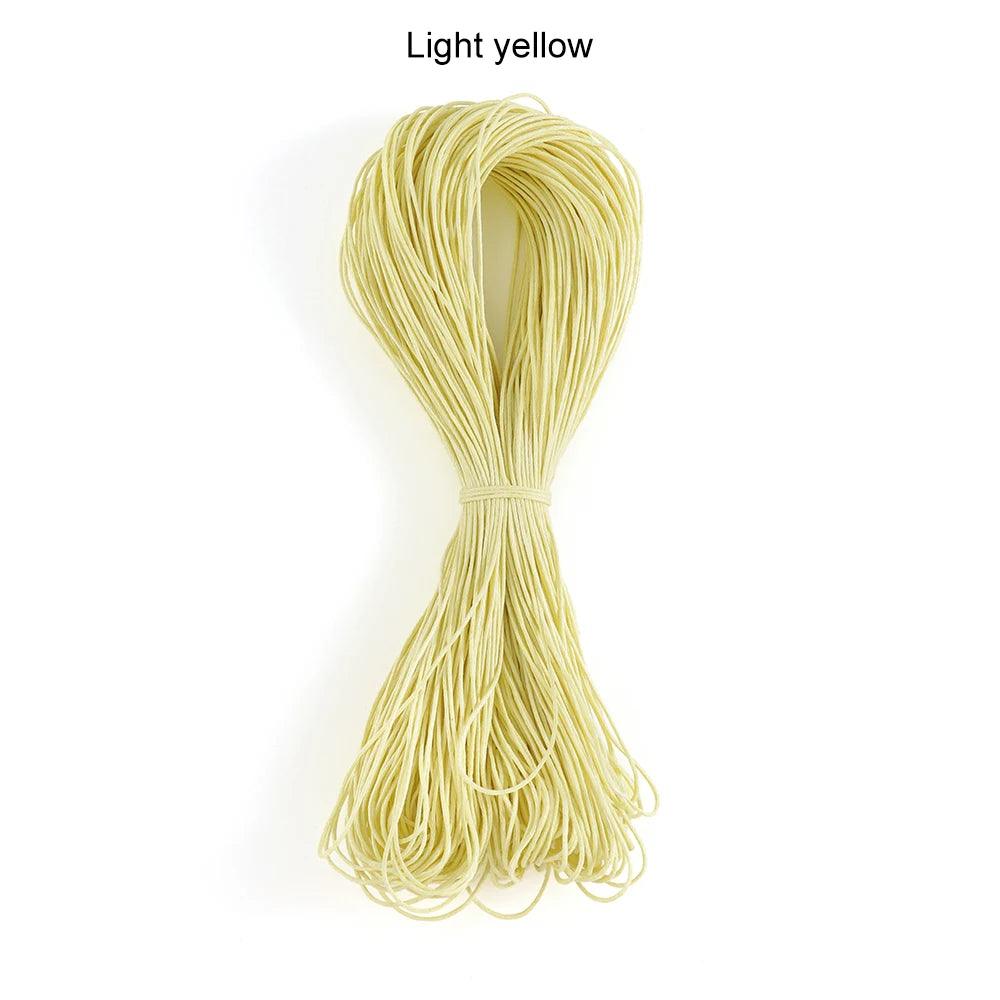 65m/Lot Waxed Cotton String Beading Cord Rope 1mm For Bracelet And Necklace Jewelry Making Weaving Supplies Accessories