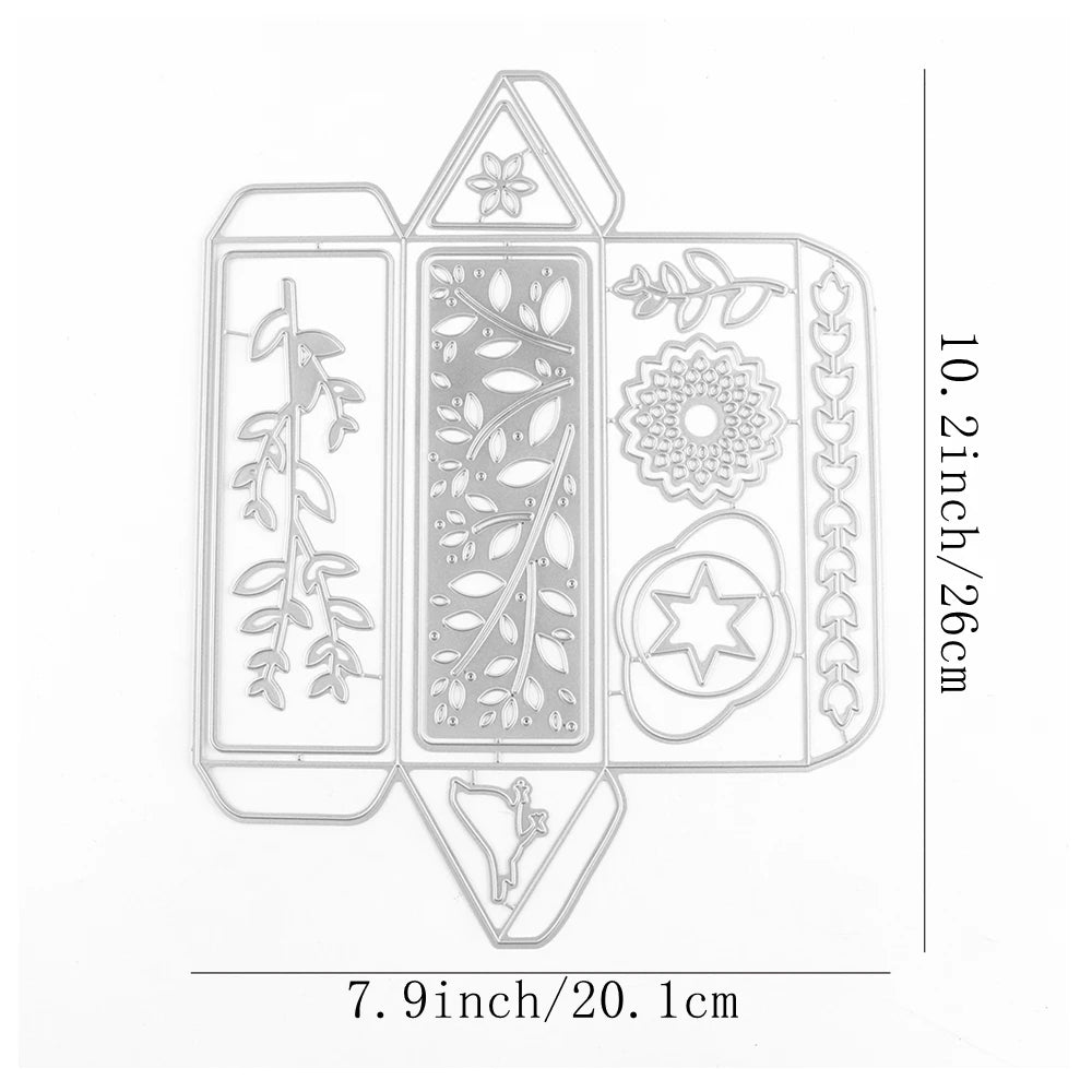 3D Roll Up Treat Boxes Cutting Dies and Stencils Metal Die Cuts for DIY Scrapbooking and Card Making