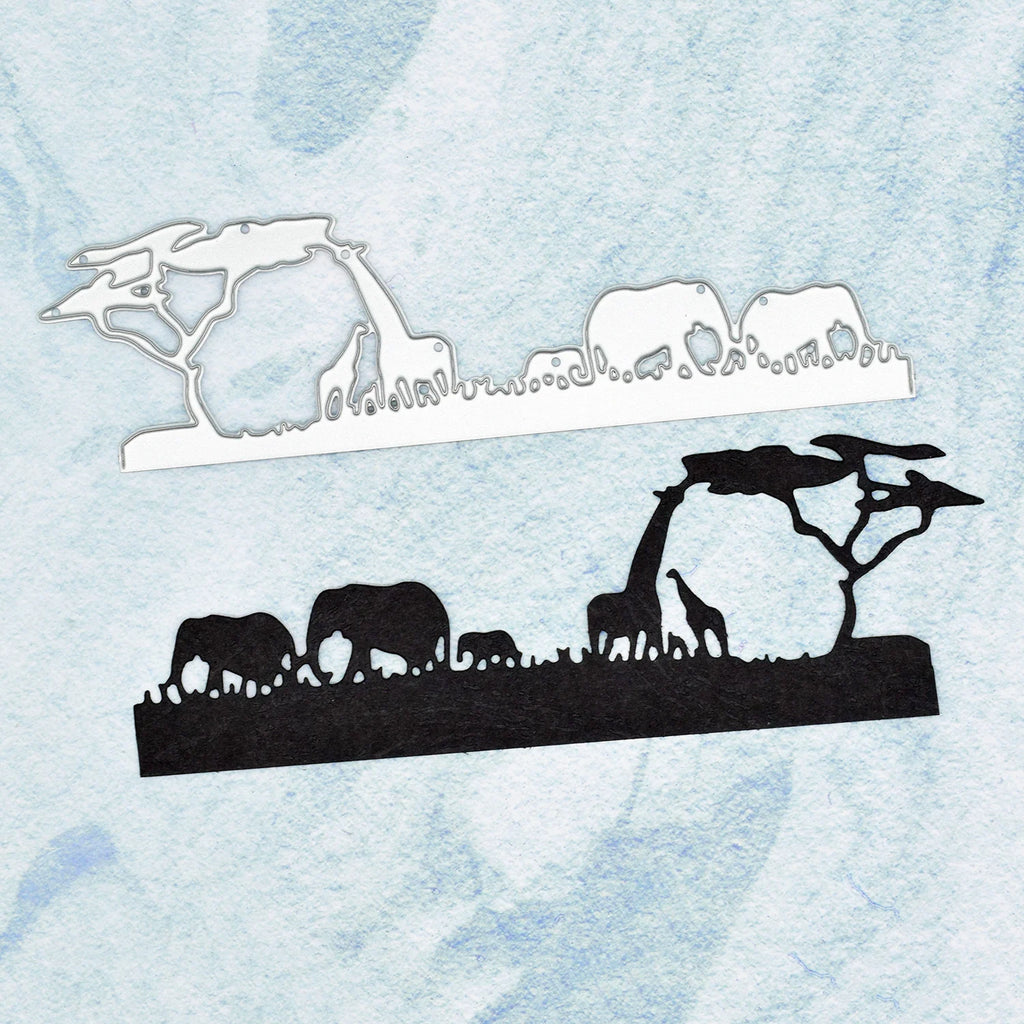 1PC Giraffe Elephant Animal Edge Metal Cutting Dies for DIY Scrapbooking Album Greeting Card Making Paper Craft