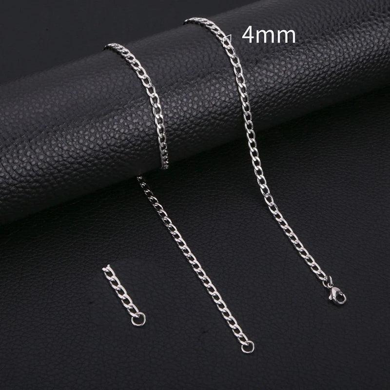 HIYEE NK Cuban Chain for Women Men Necklace Jewelry Gift Classic Style 50 Length For High Polished Non Fade Wholesale Fashion