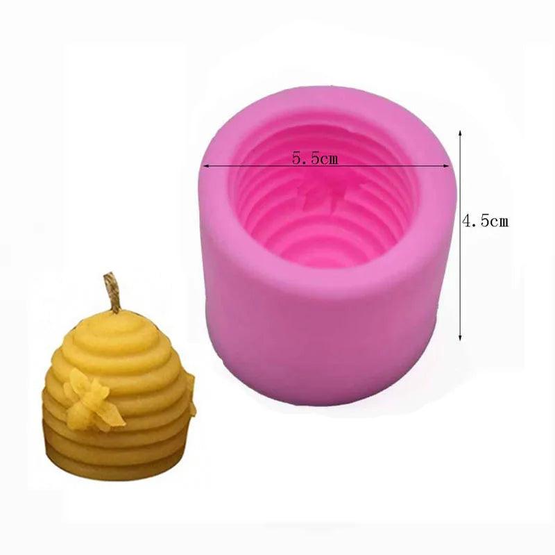 3D Bee Honeycomb Candle Silicone Molds Plaster Diffuser Aromatherapy Candle Molds Soap Resin Molds Beeswax Aromatherapy Mold