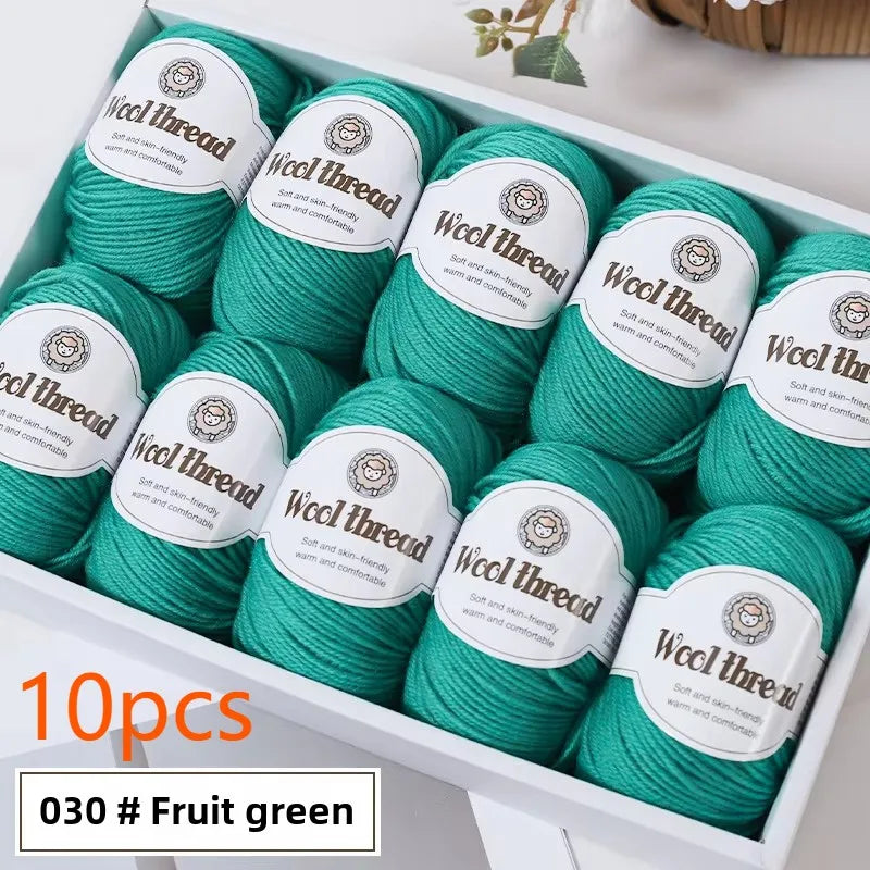10 Pieces Australian Wool Yarn Soft and Warm Easy to Knit Sweaters Scarves DIY Knitwear