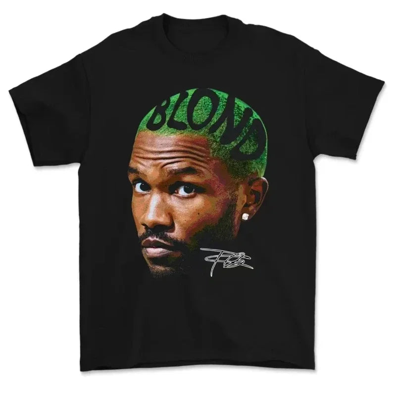 Rapper Frank Missing Graphic T Shirt Hip Hop Ocean Blond Album Summer Casual Tee Unisex O Neck Tops
