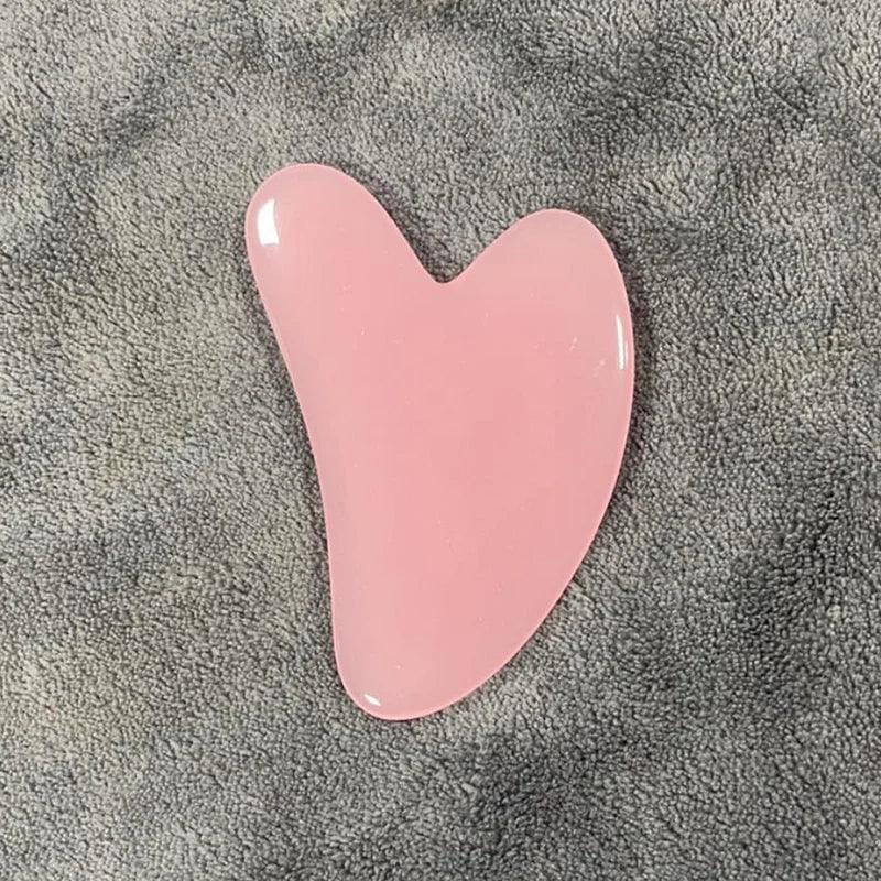Heart Shape SPA Massage Beeswax  Scraping Massage Scraper Face Massager Acupuncture Guasha Board Massager For Face Pulling Skin