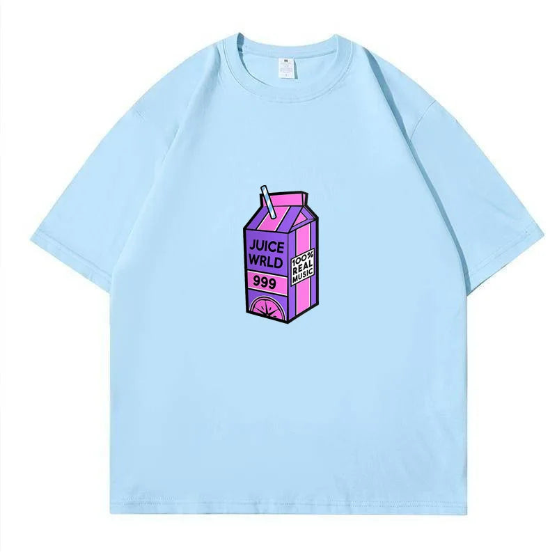Rapper Juice Wrld 999 Short T Shirt Men's Women's Letter Printed Tshirts Y2k Casual Fashion Sportswear Summer Clothing