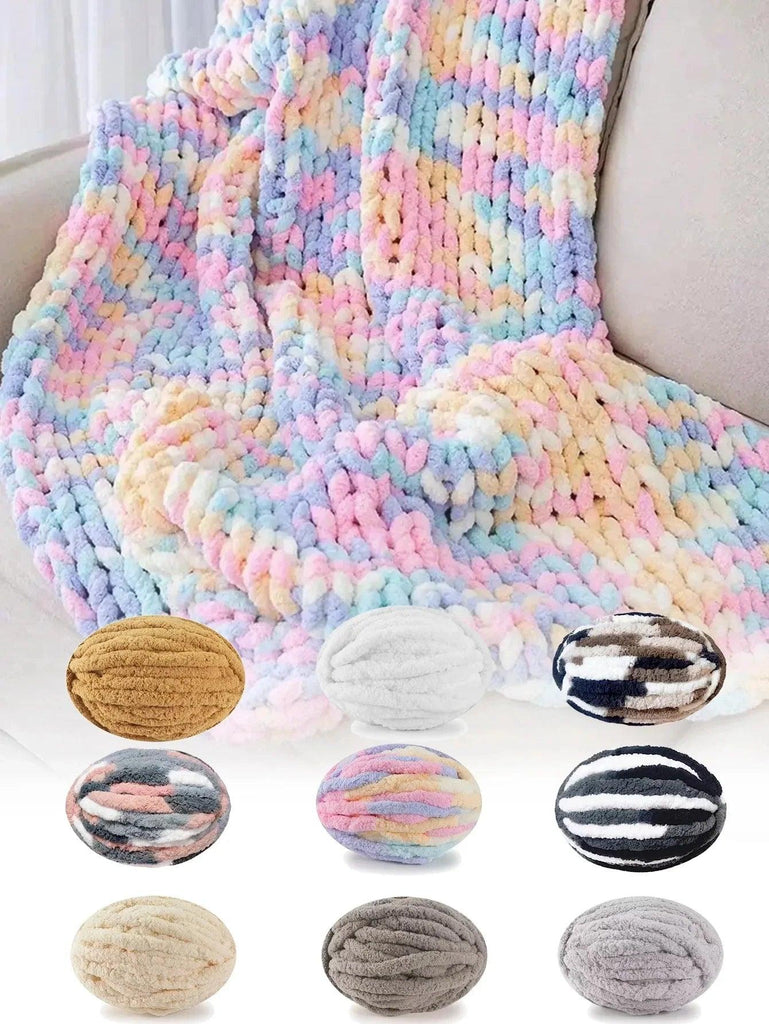 Super Thick Ice Chunky Chenille Yarn for Knitting and Crochet Blanket Cushion Pet Line Iceland Scarf Hat Knitting Scarf Line