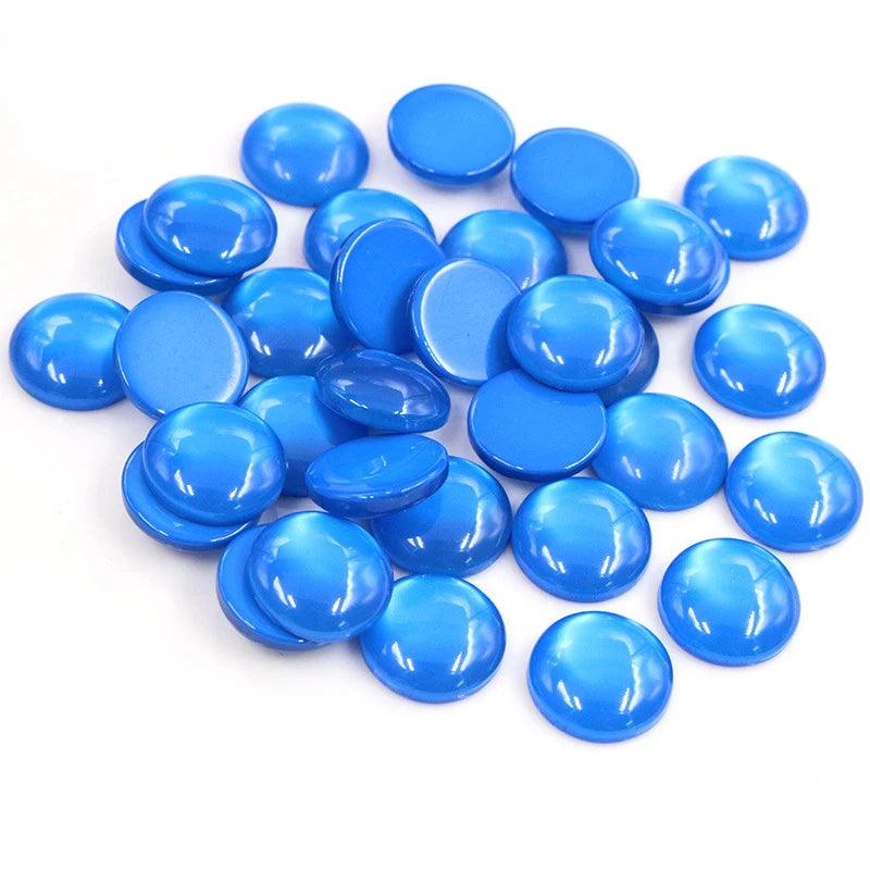 New Fashion 40pcs 8 10 12mm Mix Colors Cat's eye Series Flat back Resin Cabochons Jewelry Accessories Wholesale Supplies