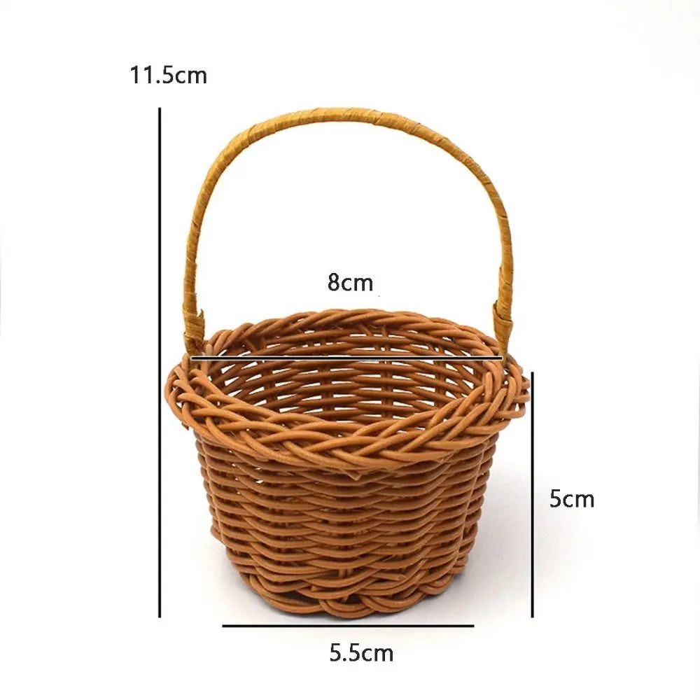 Creative  Small Flower Storage Basket Beautiful Hand Made Storage Baskets Wicker Flower Basket Shopping Storage Hamper Basket