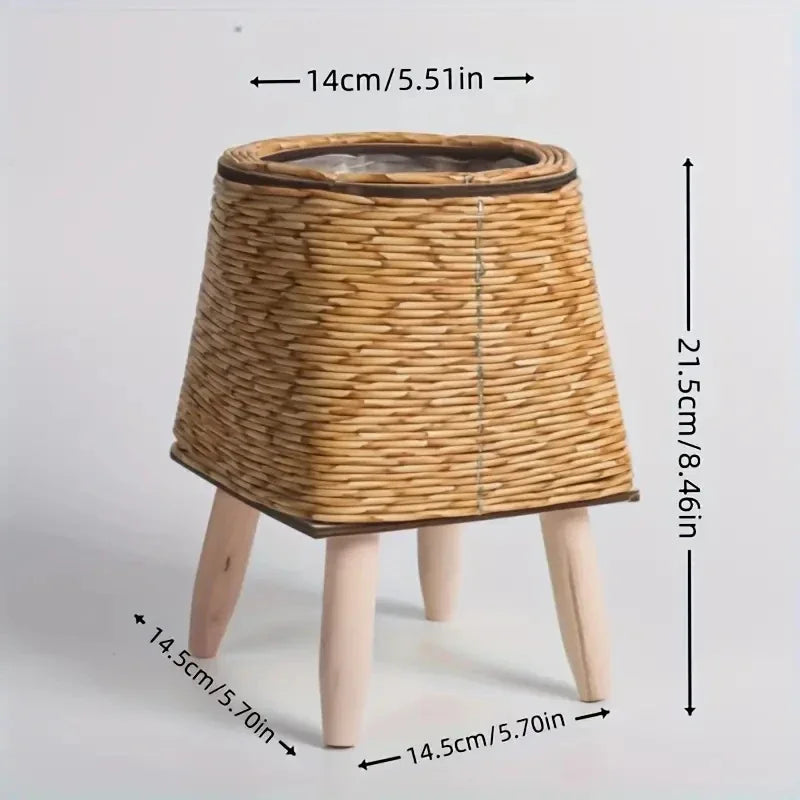 Creative Triangular Plastic Plant Stand - Perfect for Succulents & Small Plants, Desktop Flower Pot Holder