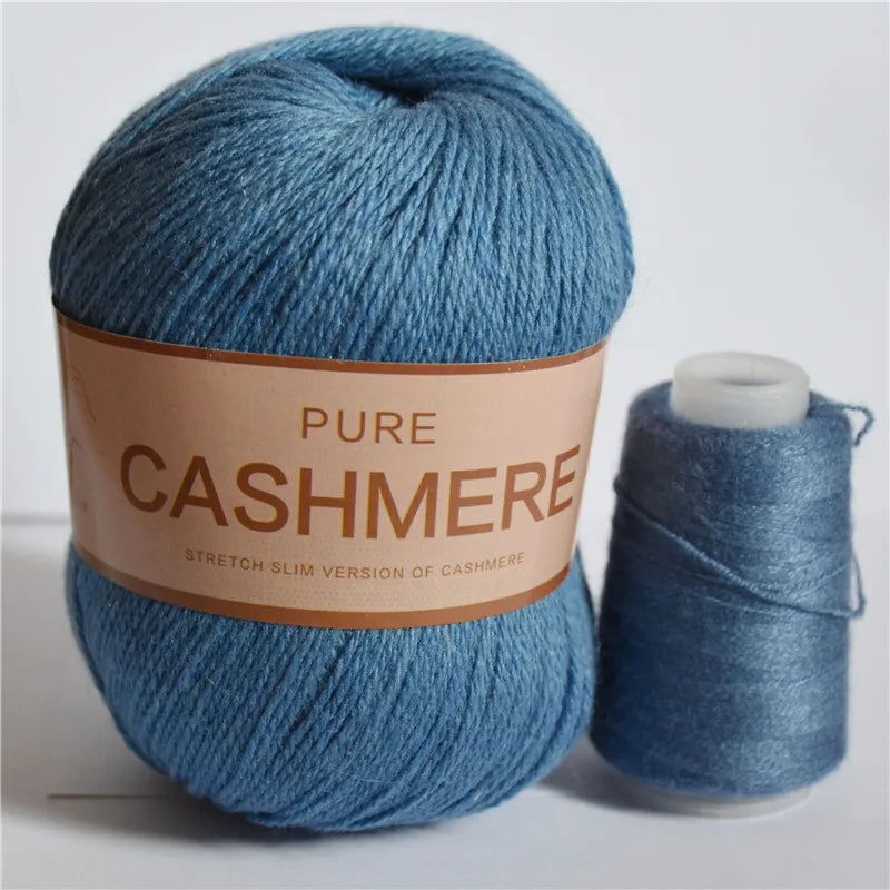 Pure Mongolian Cashmere Yarn for Crocheting 3-Ply Worsted Warm Soft Weaving Fuzzy Knitting Thread Pack of 5