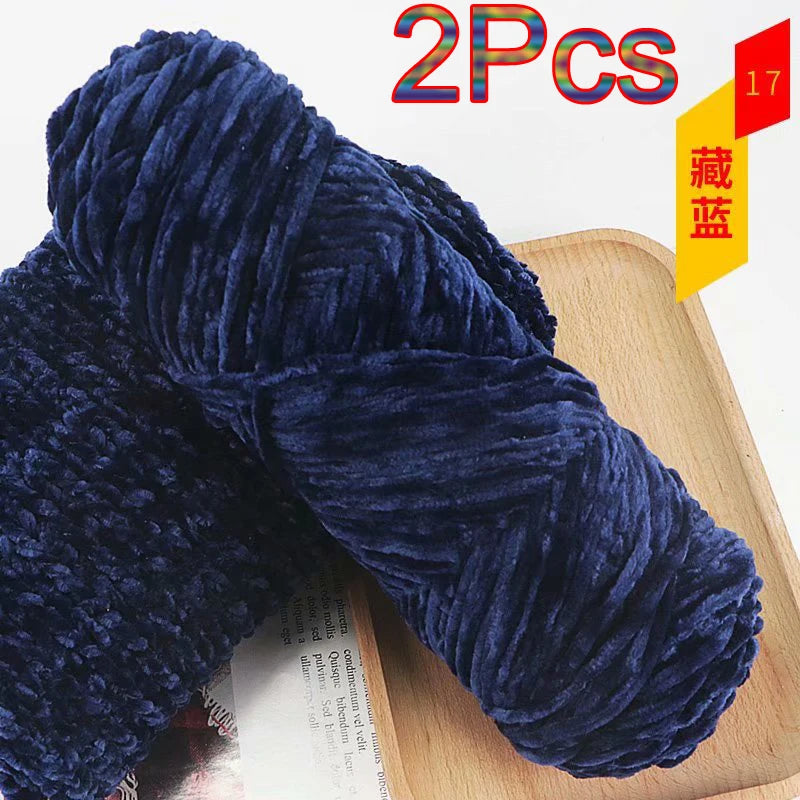 Chenille Velvet Yarn 100 Percent Polyester Amigurumi