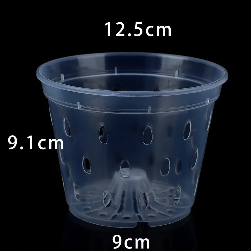 5 Pcs Transparent Orchid Pot Root Control Plastic Orchid Pots With Holes Breathable Plant Growth Container Garden Supplies