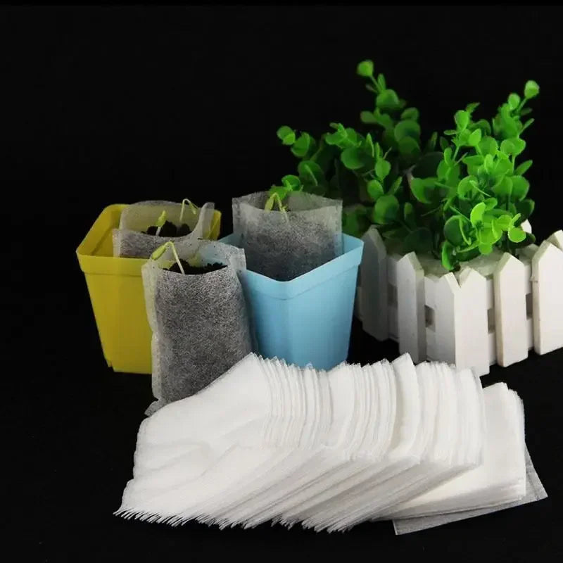 100/500Pcs/Pack Garden Nursery Pots Seedling Raising Bags 7*9 Cm Fabrics