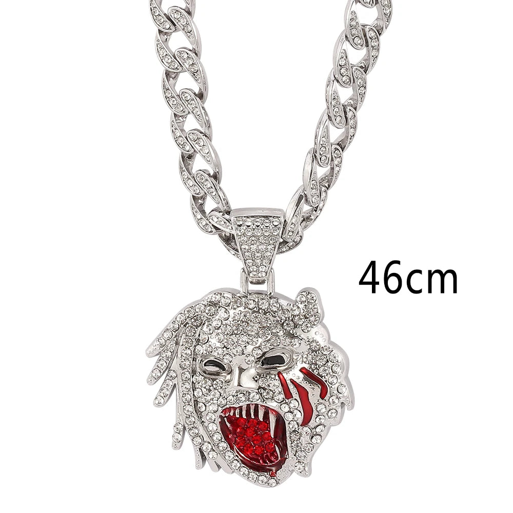 European and American Fashion Leopard Head Necklace Retro Personality Animal Pendant Exquisite Versatile Clavicle Chain