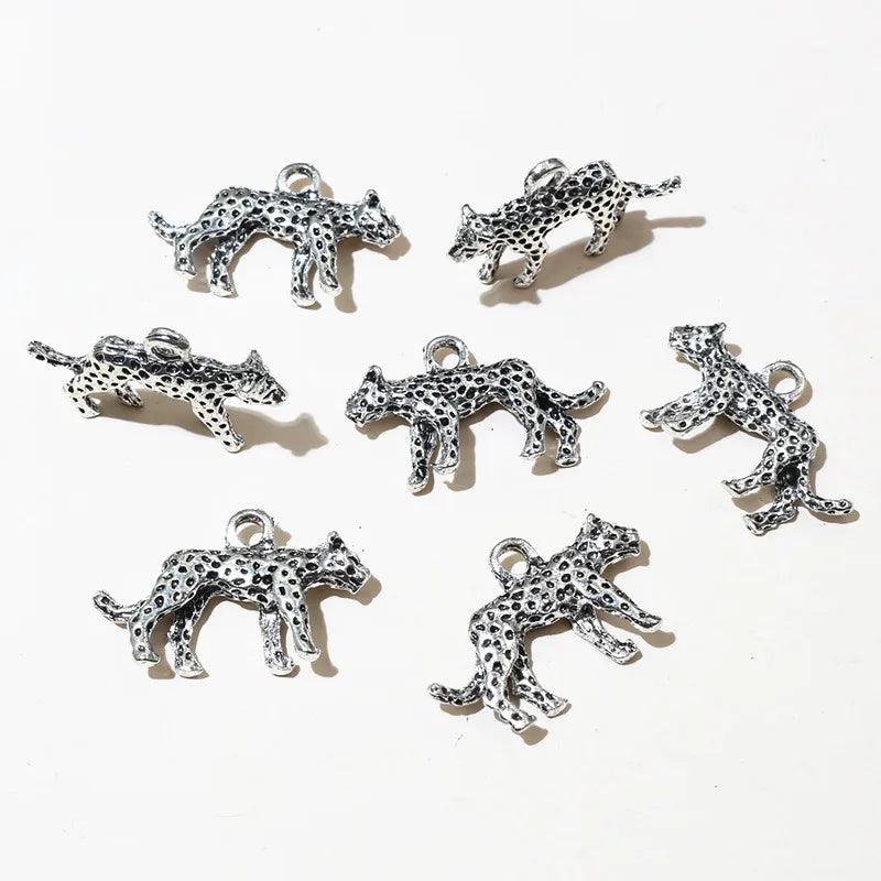 10pcs 23x14x4mm Alloy Leopard Charms Pendant DIY Jewelry Making Accessories Findings for  Necklace Bracelet