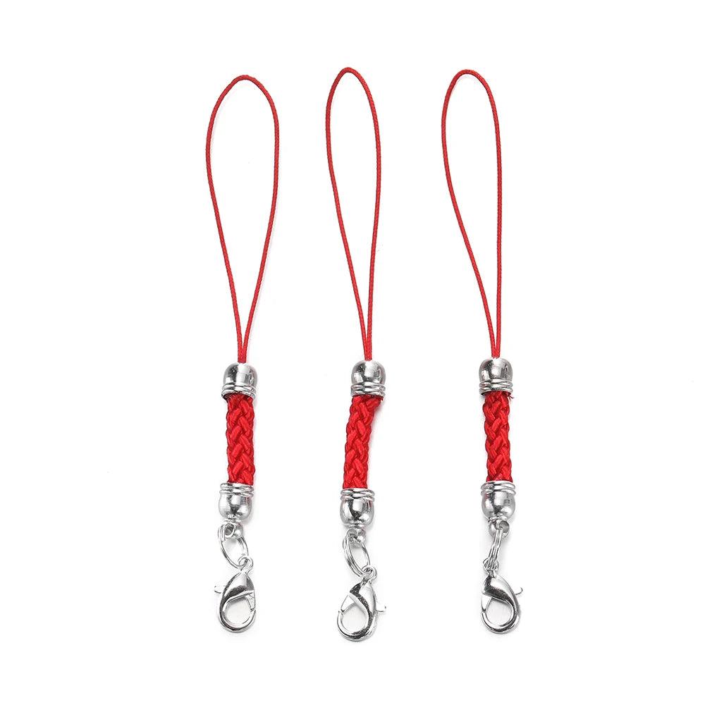 10/20pcs Keychain Rope with Lobster Clasp Jump Rings Lanyard Lariat Strap Cord For DIY Keyring Pendant Jewelry Making Supplies