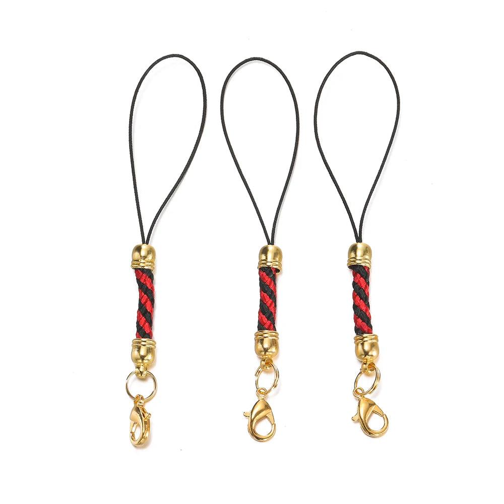 10/20pcs Keychain Rope with Lobster Clasp Jump Rings Lanyard Lariat Strap Cord For DIY Keyring Pendant Jewelry Making Supplies