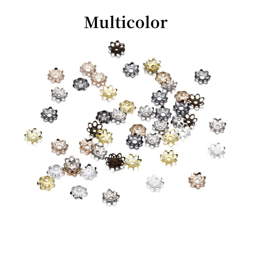 600pcs/Lot 6mm Hollow Flower Metal Filigree Loose Spacer Bead Caps Cone End Filigree For Diy Jewelry Finding Making Supplies