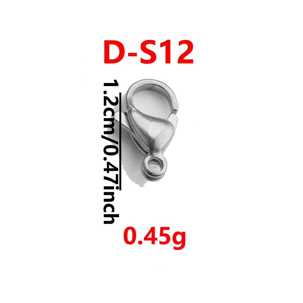 20Pcs Gold/Stainless Steel Lobster Clasps For Diy Necklace And Bracelet Jewelry End Links, Simple And Practical 0.9cm-1.5cm