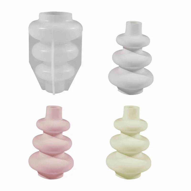 Irregular Vase Silicone Mold DIY Vase Ornament Decoration Plaster Cement Resin Mold Crafts Home Decoration