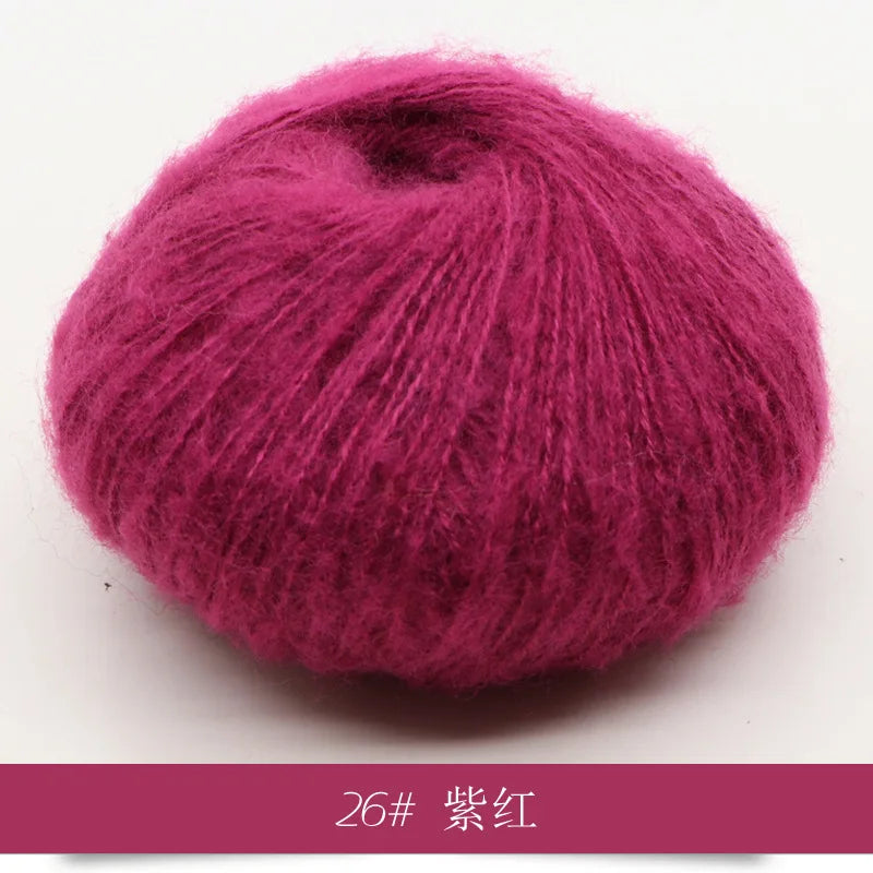 Mohair Yarn 25g Soft Knit Wool For Scarves And Sweaters