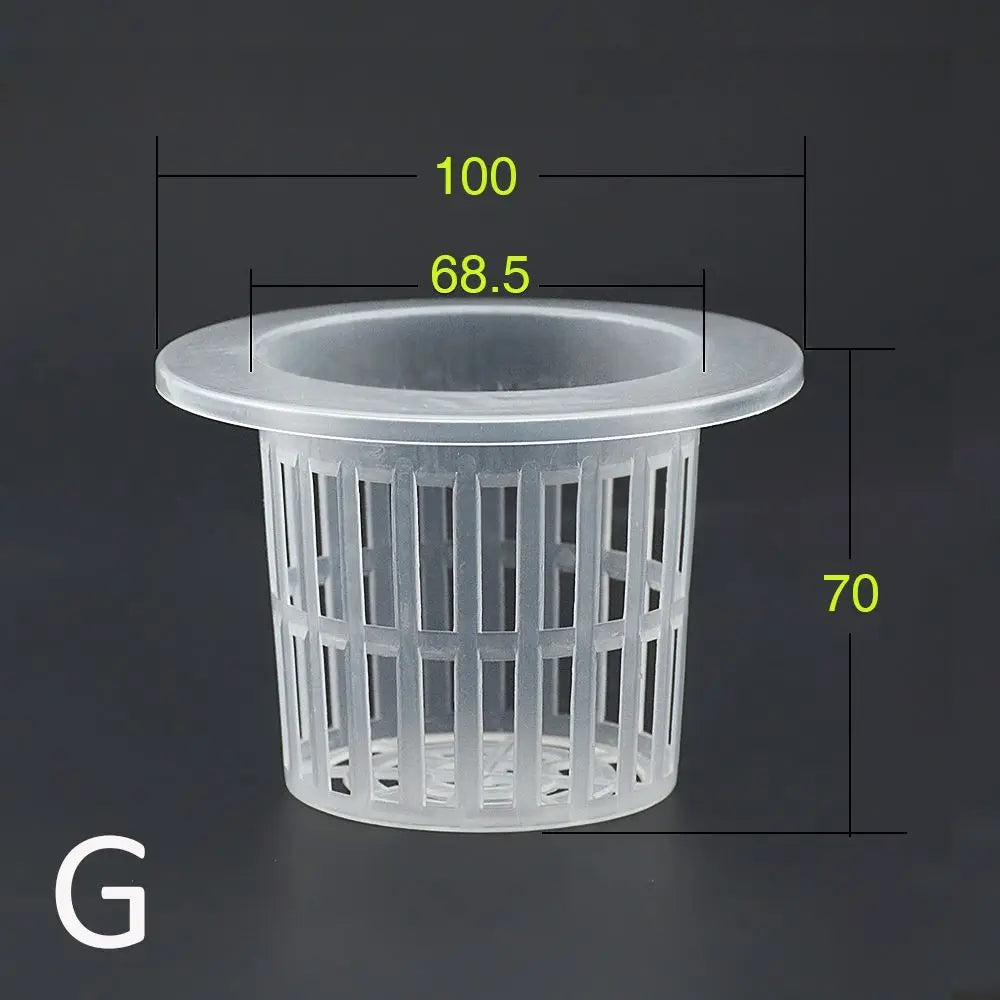 50Pcs Hydroponic Colonization Mesh Pot Net Cup Basket Hydroponic Aeroponic Planting Grow Clone Nursery Plant Soilless