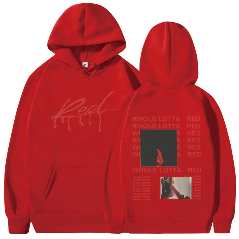 Rapper Playboi Carti Hoodie Album Whole Lotta Red Opium Merch Sweatshirt Men Women Fashion Hip Hop Oversized Pullover Streetwear
