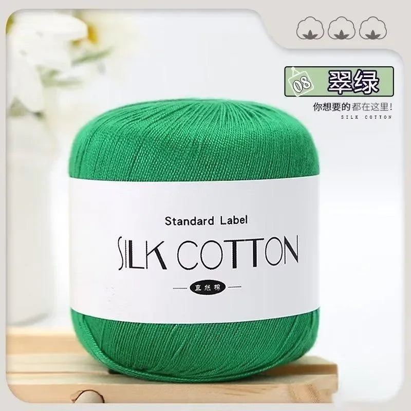 Silk Lace Cotton Milk Crochet Yarn 50g Soft Knitting Thread for Baby Hand Knitting Supplies