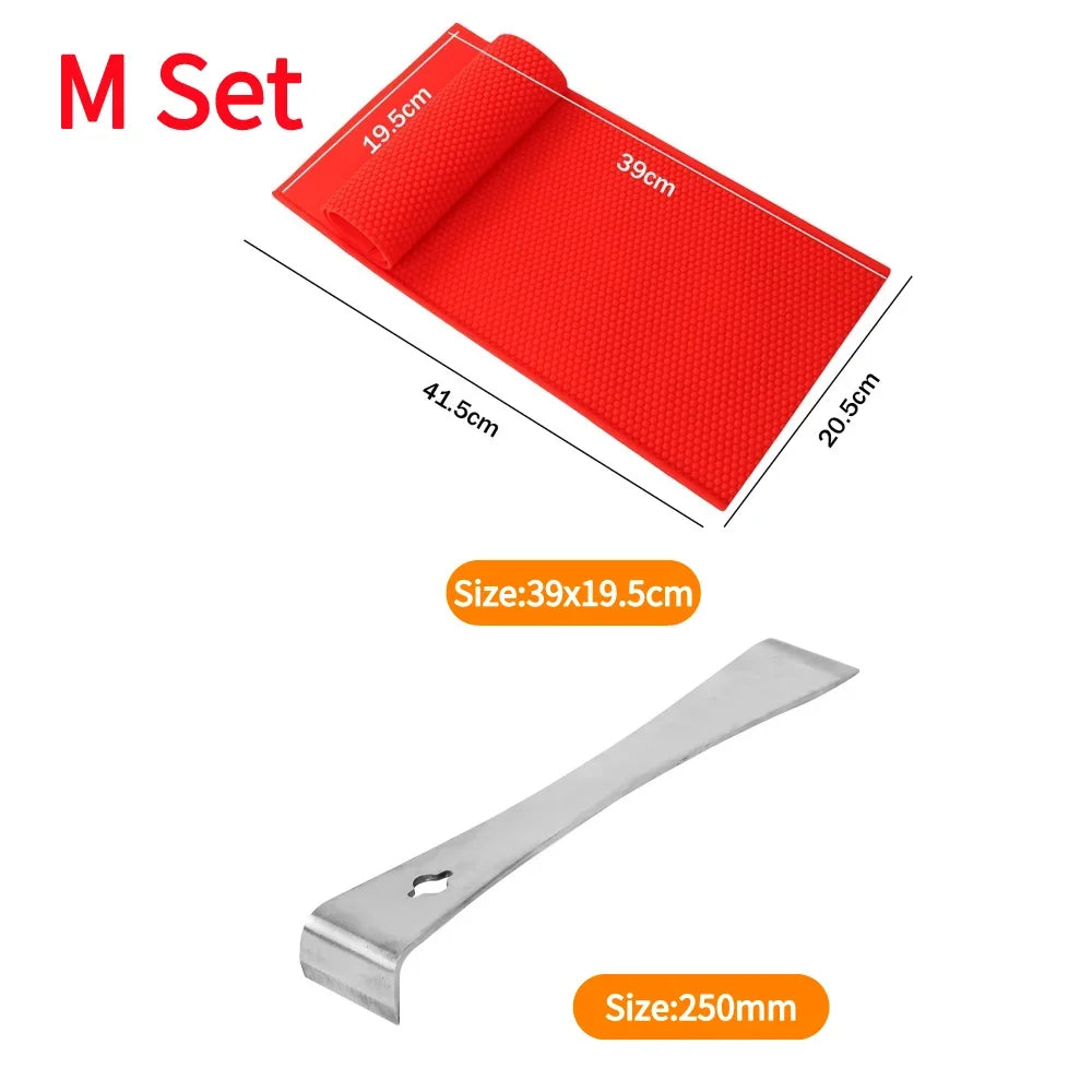 2pcs Beewax Foundation Sheet Mould Flexible Beeswax Foundation Press Mold Silicone Harmless Handmade Durable Beeswax Making Tool