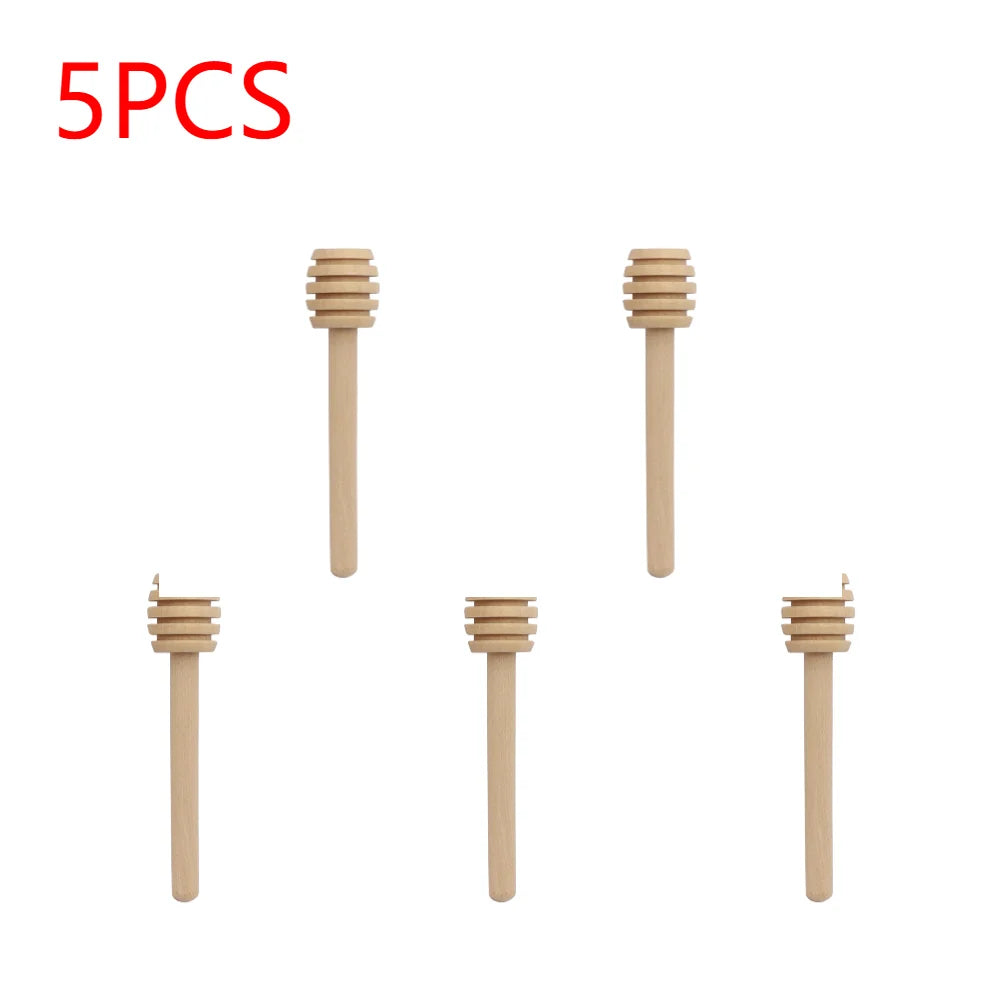 1-20pcs Wooden Honey Dipper Stick Honey Stirrers Long Handle Honey Spoon Dispense Drizzle Honey Wedding Party Favors for Honey
