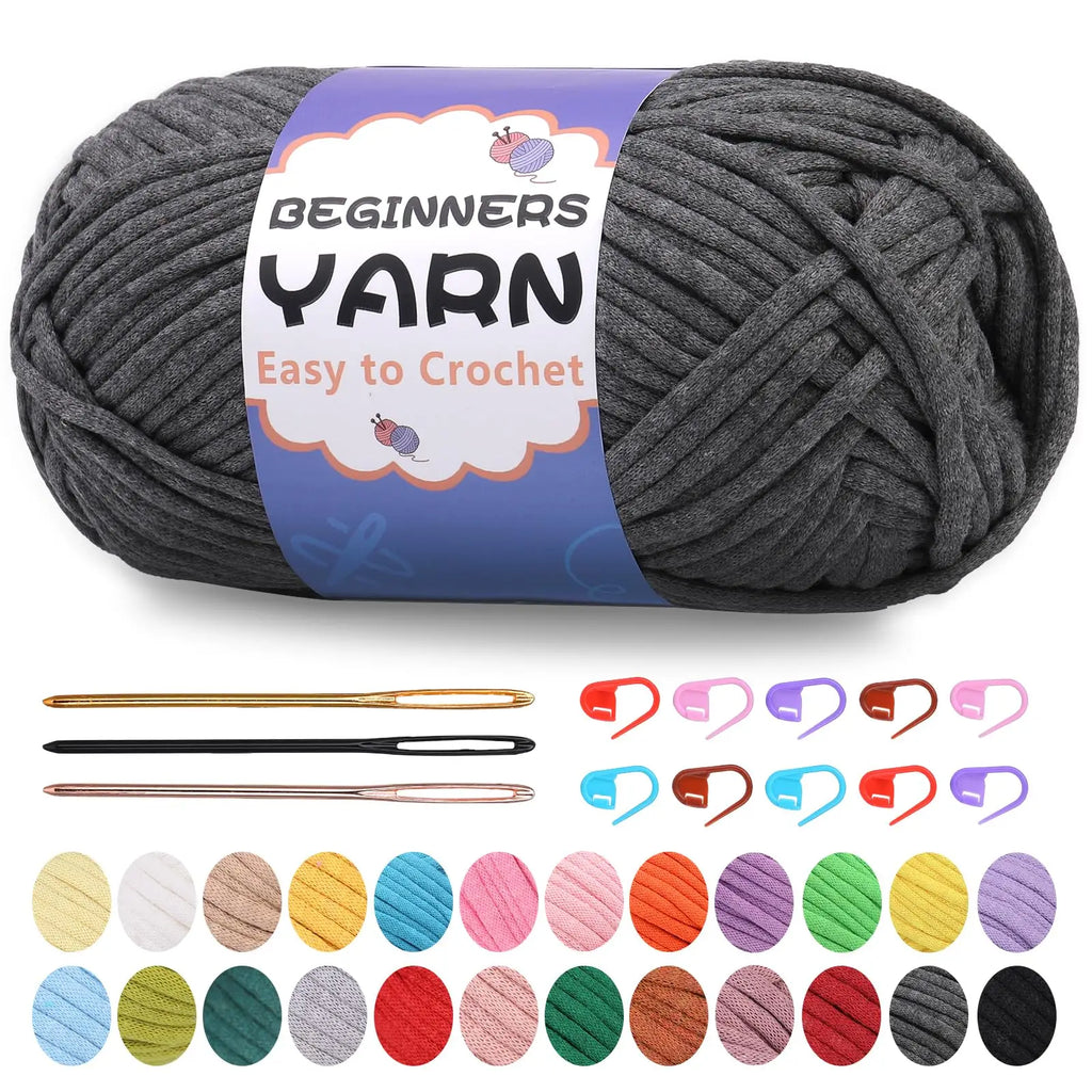 Fenrry 200g Crochet Yarn for Beginners with Stitch Markers