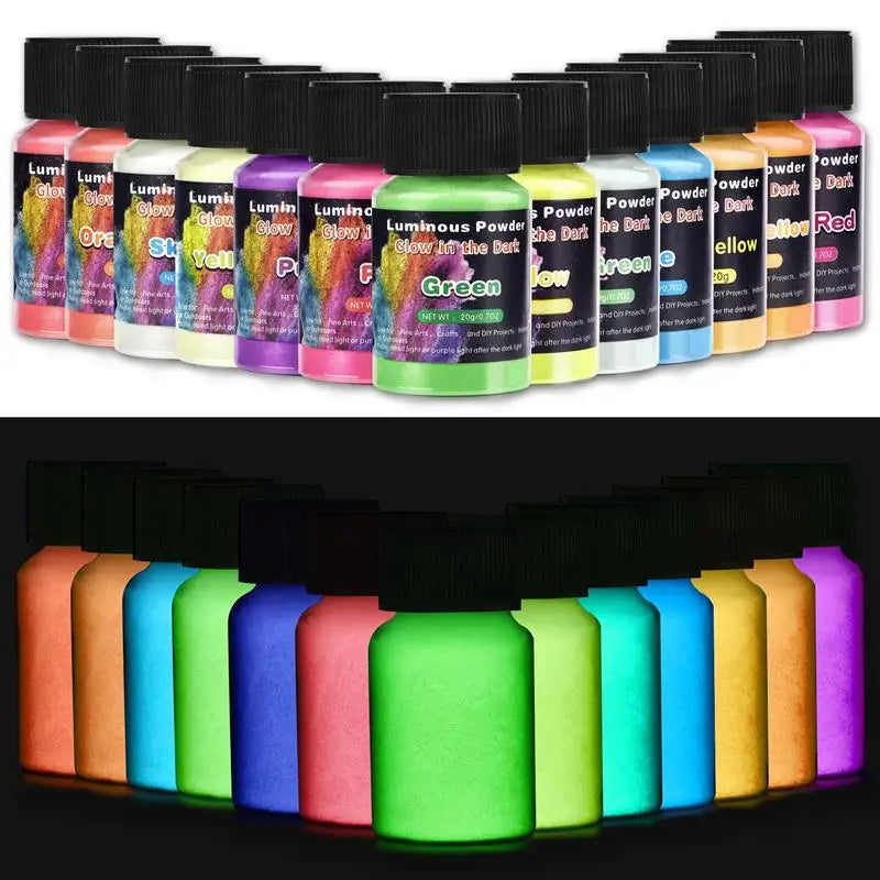 Long Lasting Bright Luminous Powder Paint Epoxy Resin Pigment Glow In The Dark Fluorescent Powder DIY Party Resin Supplies