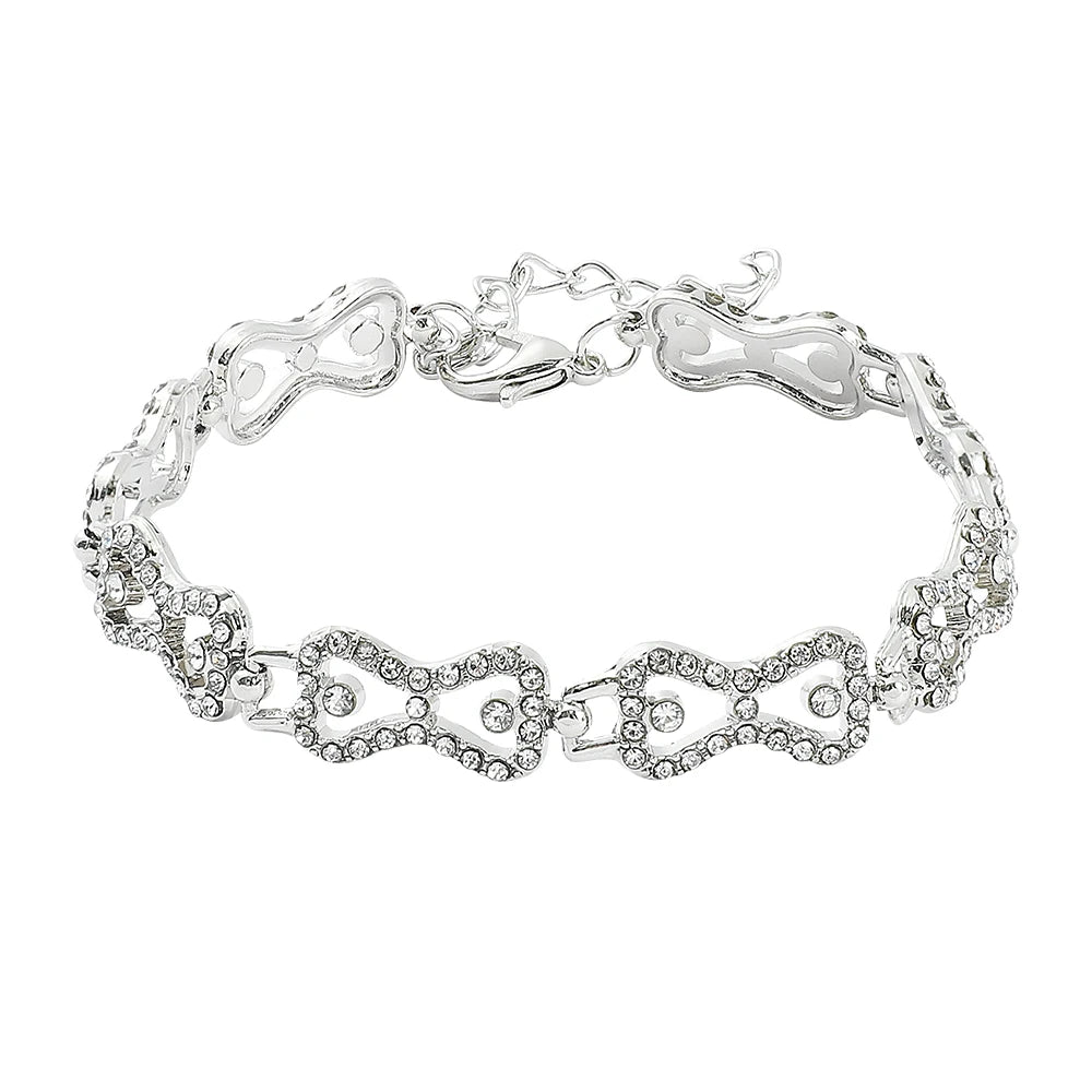 The Vampire Diaries Klaus Caroline Forbes Bracelet Rhinestone Crystal Bow Shine Gift For Gril Fashion Bracelet
