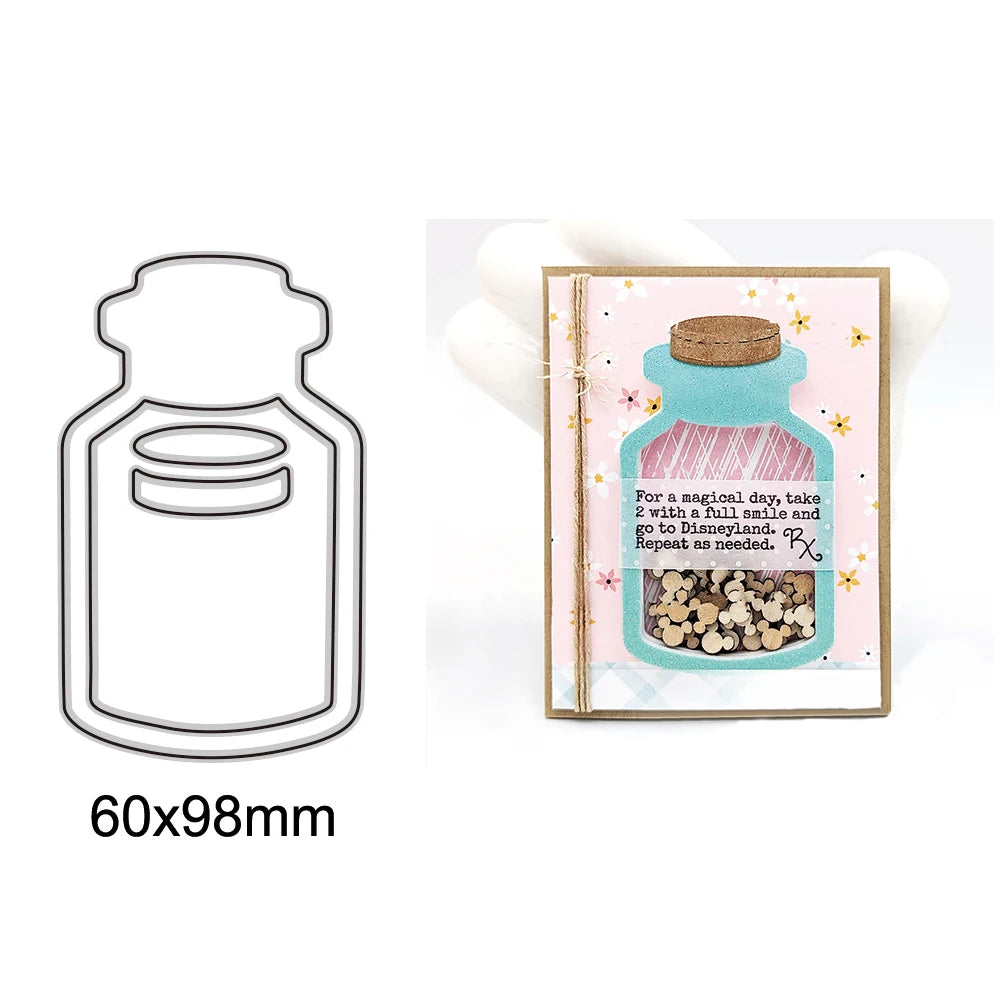 Bottle Fruit Cutting Dies Christmas Metal Stencils Die Cut for DIY Scrapbooking Album Paper Card Embossing Supplies