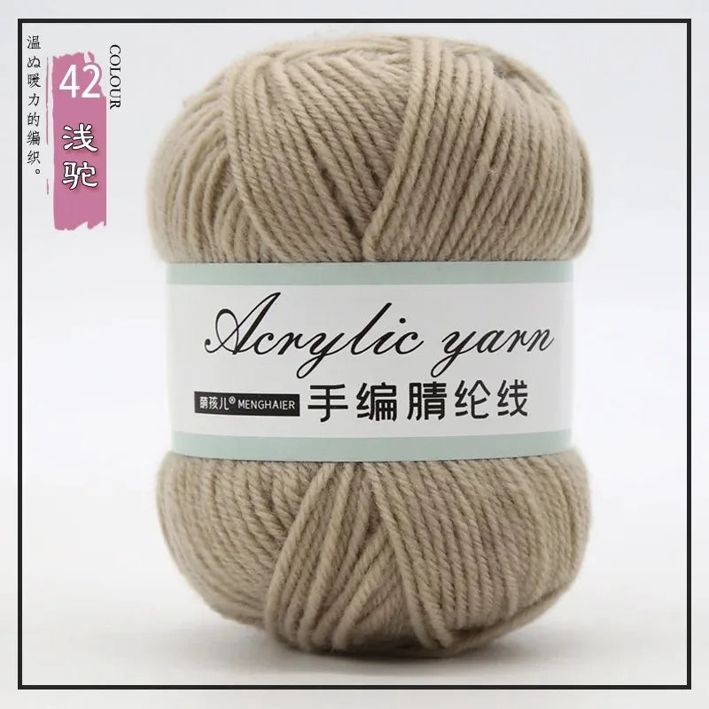 Four Strands Acrylic Knitting Yarn For DIY Handwoven Starter