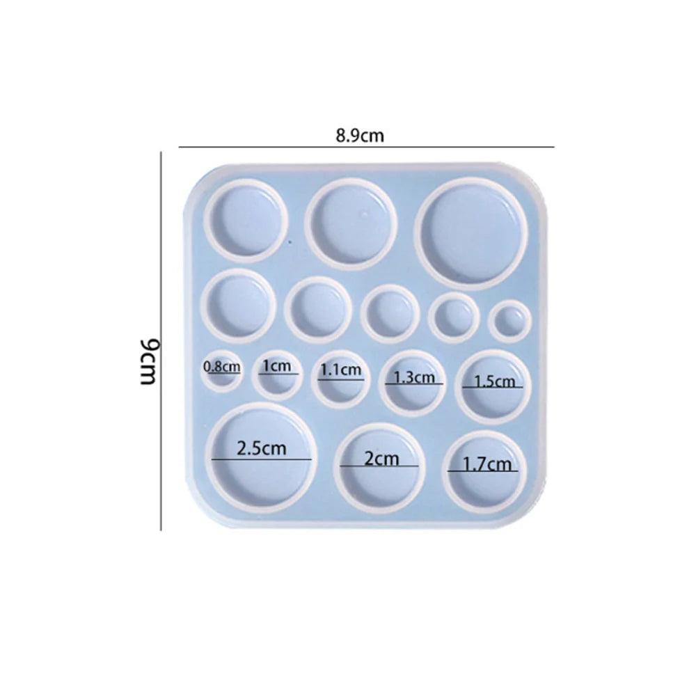 DIY Epoxy Silicone Mold Semicircle Gemstone Patch Ring Pendant Jewelry Silicone Mold Mirror Resin Molds