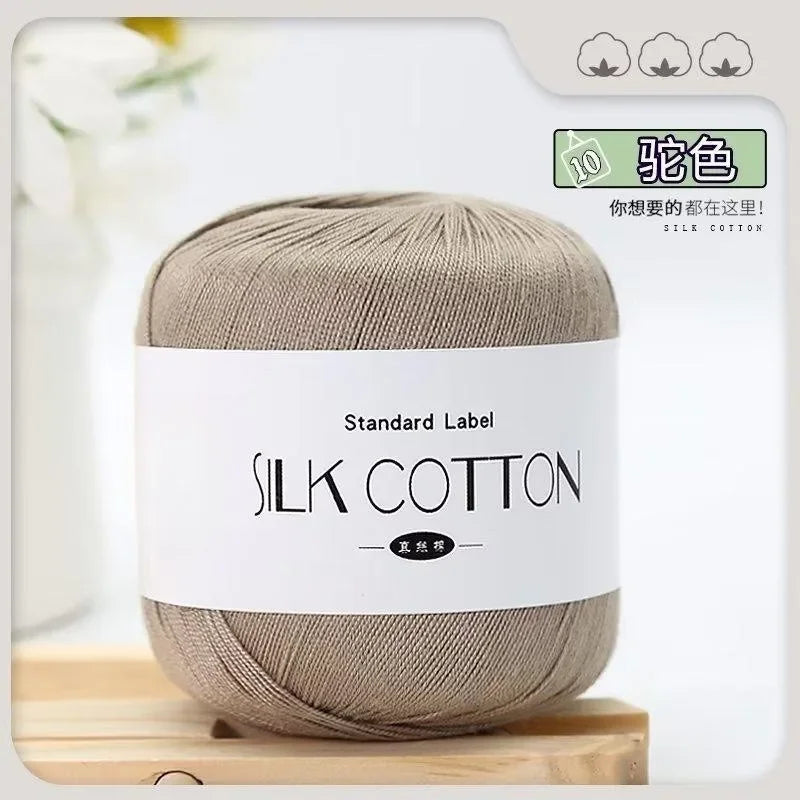 Silk Lace Cotton Milk Crochet Yarn 50g Soft Knitting Thread for Baby Hand Knitting Supplies