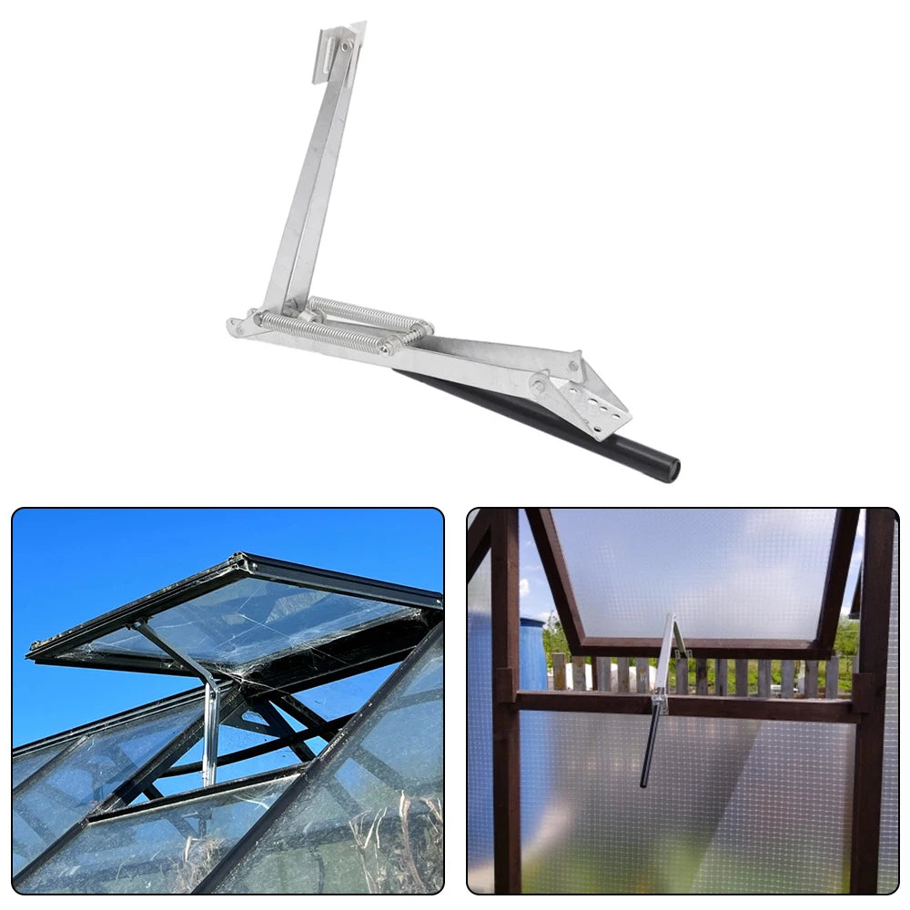 Garden Tool Aluminum Automatic Solar Heat Sensitive Double Spring Ventilation Of Greenhouse Vent Window Opener