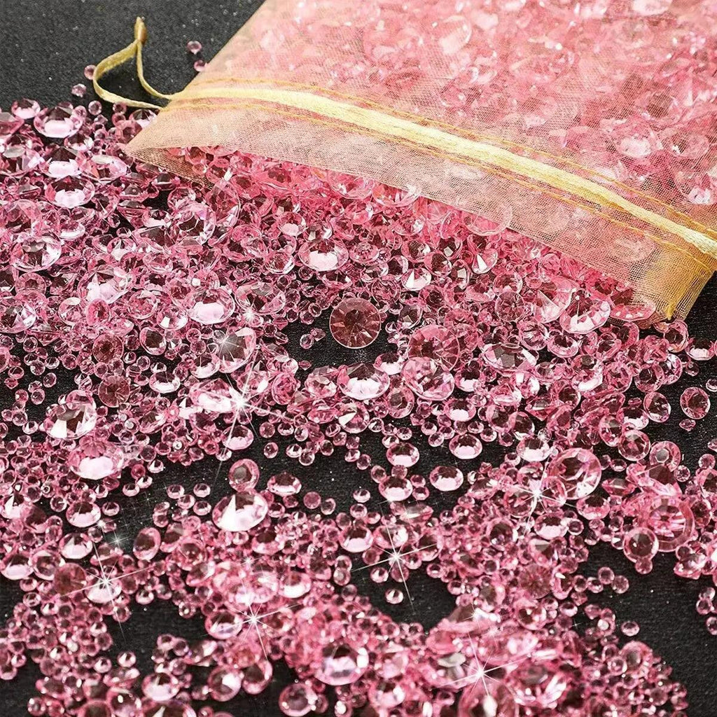 2000pcs/Bag Mixed Sizes Round Arylic Pointed Bottom Red Gemstone 0.3mm-10mm Small Zircon Bare Stone DIY Jewelry
