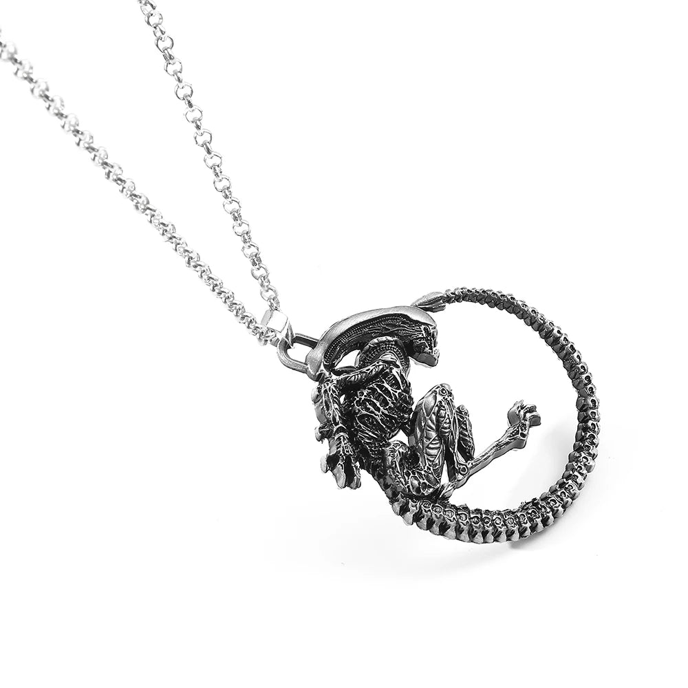Alien Necklace Pendant For Men Women Skull Punk Movie Special Design Jewelry