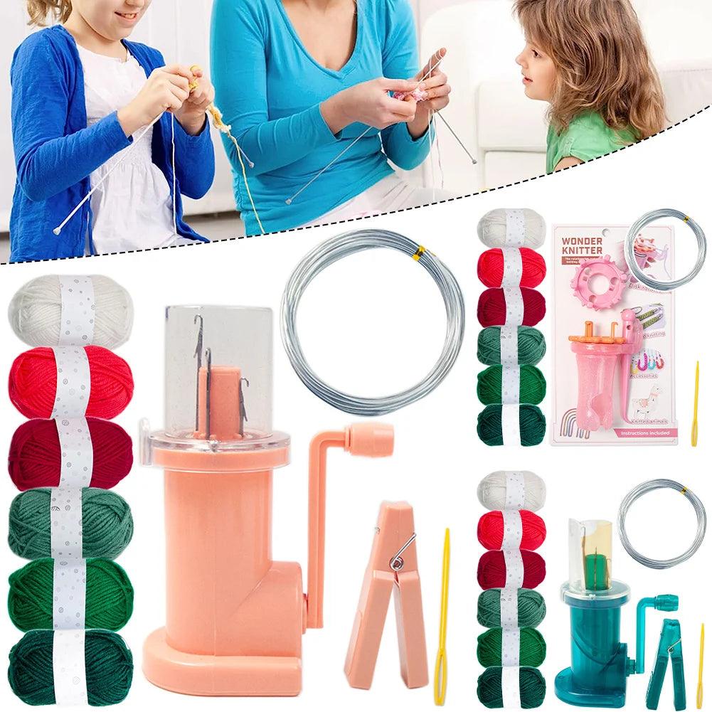 Hand-Cranked Rope Braiding Machine DIY Colorful Woven Rope Knitting Kits Multipurpose Woven Rope Bracelet Weave Tool
